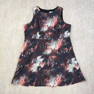 Fervour Galaxy Printed Sleeveless Summer Cocktail Midi Dress 3X